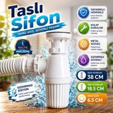 Pis Su Gidersiz Sökülebilir Tas'lı Tek Gider Sifon Körüklü Temizlenebilir Mutfak Banyo Lavabo Boru