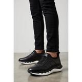 Pisagor PS-1700 Hakiki Deri Erkek Sneakers & Spor Ayakkabı - Siyah