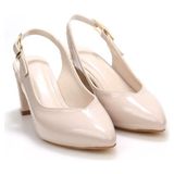 Pisagor PS-32480 6 cm Topuklu Kadın Stiletto Ayakkabı - Bej