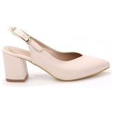 Pisagor PS-32480 6 cm Topuklu Kadın Stiletto Ayakkabı - Krem