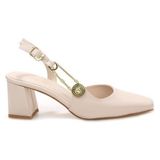Pisagor PS-32530 6 cm Topuklu Kadın Stiletto Ayakkabı - Krem