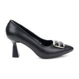 Pisagor PS-32550 7,5 cm Topuklu Kadın Stiletto Ayakkabı - Siyah