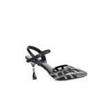 Pisagor Ps-33350 8,5 Cm Topuklu Kadın Taşlı Arkası Açık Stiletto Abiye Ayakkabı
