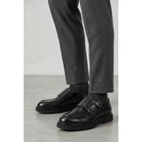 Pisagor PS-74823 Hakiki Deri Erkek Exclusıve Casual Günlük Ayakkabı - Siyah