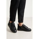 Pisagor Saılors 25K-141 Hakiki Deri Erkek Sneakers & Spor Ayakkabı - Siyah