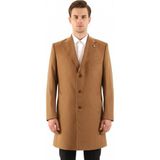 Piserro Erkek Slim Fit Kaban - 48 - Taba