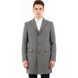 Piserro Erkek Slim Fit Kaban - 58 - Açık Gri