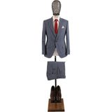 Piserro Yelekli Takım Elbise Slim Fit - 46 - Mavi