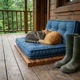 Pisiletto - Kedi Yatağı Bazası - Masif Teak - Yerden Yüksek Hijyenik Palet - 50x70 cm sabit