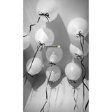 PISPISBALONCUK Beyaz Balon Siyah Kurdele Dark Feminine Soft Gothic doğum günü coquette bride parti Balon Seti