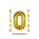 PISPISBALONCUK Krem Pembe Sarı Folyo Balon 0 Yaş Doğum Günü Süsleme Rakam Balon