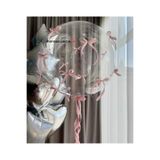 PISPISBALONCUK Love Pink Kurdeleli Şeffaf Bobo Balon pembe kurdeli balon doğum günü babyshower bride bekarlığa veda