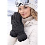Pissos Kadın Su Geçirmez İçi Polar Siyah Kayak & Kar Eldiveni