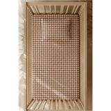pistore %100 Pamuk Ranforce Lastikli Çarşaf Seti - Kahverengi Pötikare Desenli Park Yatak 70x120 35x45