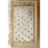 pistore %100 Pamuk Ranforce Lastikli Çarşaf Seti - Uzay Desenli Park Yatak 70x120 35x45