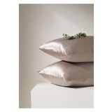 pistore Açık Kahverengi Ipek Saten Yastık Kılıfı 50 X 70 2'li ( Cappicuno )