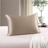 Pistore Açık Kahverengi İpek Saten Yastık Kılıfı 50 x 70 cm. 1 Adet (Cappicuno)