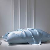 Pistore Açık Mavi İpek Saten Yastık Kılıfı 50 x 70 cm. 1 Adet