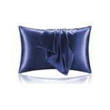 pistore Lacivert Mat İpek Saten Yastık Kılıfı 50 X 70 Tekli