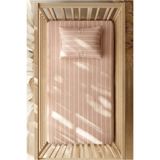 pistore Pamuk Ranforce Lastikli Çarşaf Seti - Pudra Çizgili Desenli Park Yatak 70x120 35x45