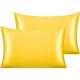 Pistore Sarı Ipek Saten Yastık Kılıfı 50 X 70 2'Li