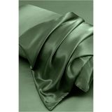 Pistore Soyut Yeşil Mat İpek Saten Yastık Kılıfı 50 X 70 Tekli