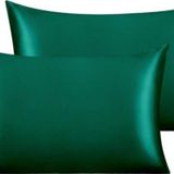 Pistore Zümrüt Yeşili Ipek Saten Yastık Kılıfı 50 X 70 2'Li ( Yeşil )