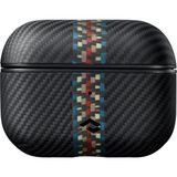 Pitaka Airpods Pro Kılıf Magsafe Özellikli 600D Aramid Fiber Pitaka Orchestra Serisi Rhapsody Siyah-Mavi - Siyah - Mavi