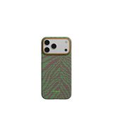 Pitaka Breath Of Veins Iphone 17 Pro Max Aramid Fiber Karbon Mor Magsafe Uyumlu Telefon Kılıfı - Yeşil