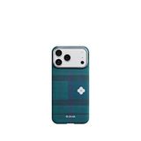 Pitaka Flora In Grid Iphone 17 Pro Max Magsafe Uyumlu Aramid Fiber Telefon Kılıfı - Mavi