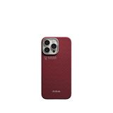 Pitaka Harvard Crimson Iphone 16 Pro Max Aramid Fiber Karbon Magsafe Uyumlu Telefon Kılıfı - Kırmızı