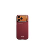 Pitaka Harvard Crimson Iphone 17 Pro Max Aramid Fiber Karbon Magsafe Uyumlu Telefon Kılıfı - Kırmızı