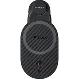 Pitaka Magez Pro 2 Magsafe Özellikli Qi2 Karbon Tesla Model Y ve Model 3 Uyumlu Araç Telefon Tutucu Siyah