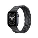 Pitaka Modern Serisi Apple Watch / Ultra Uyumlu Twill Çelik Karbon Fiber Kordon - Gri