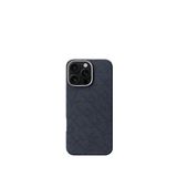 Pitaka Monogram Iphone 16 Pro Magsafe Uyumlu Aramid Fiber Telefon Kılıfı - Siyah