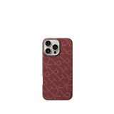 Pitaka Monogram Iphone 16 Pro Max Magsafe Uyumlu Aramid Fiber Telefon Kılıfı - Kırmızı