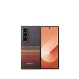 Pitaka Tactile Woven Galaxy Z Fold 6 Magsafe Uyumlu Aramid Fiber Telefon Kılıfı - Turuncu