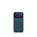 Pitaka Tactile Woven Iphone 17 Pro Magsafe Uyumlu Aramid Fiber Telefon Kılıfı - Mavi