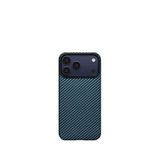 Pitaka Tactile Woven Iphone 17 Pro Max Magsafe Uyumlu Aramid Fiber Telefon Kılıfı - Mavi