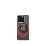 Pitaka Tactile Woven Yüzük Standlı Iphone 16 Pro Magsafe Uyumlu Aramid Fiber Telefon Kılıfı - Turuncu