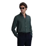 Pitaya Erkek Keten Gömlek Comfort Fit Yeşil XS