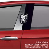 Pitbull Köpek Oto Sticker - Yeni Nesil Hd Baskı Kalitesi Araba Kapı Direkleri Kaplama Folyosu - Tuning Modifiye Aksesuar