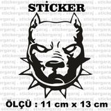 Pitbull Kopek Tasma Saldirgan 2 Adet Sticker