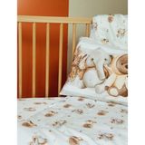 Pithy Pamuk Saten Lastikli Çarşaf Seti (100X200)-BABY Bear - 100 x 200 - Beyaz