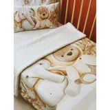 Pithy Peluş Çift Yüz Bebek Battaniye (80X120)-BABY Bear - 80 x 120 cm - Beyaz