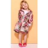 Pitti Kız Çocuk Yağmurluk Pembe Yeşil Çiçekli 9260