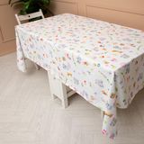 Pivoine Polyester Dikdörtgen Masa Örtüsü - Doğum Günü Desenli 140x240cm, 6-8 Kişilik