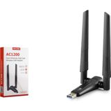 Pıx-Lınk UAC20 USB Wıfı Adaptor AC1200 Dual Anten 2.4ghz&5ghz RTL8812BU