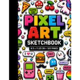 Pixel Art Sketchbook - Large 1/2 Inch Grids for Artists: Notebook with Graph Sheets for Pixelated Fun!