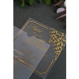 Pixel Davetiye 50 Adet Gri Şeffaf Davetiye - Yeni Model Gri, Düğün, Nişan, Kına, Sünnet, Nikah Davetiyesi - 3126